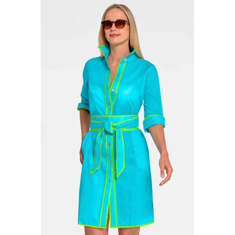 NEW GRETCHEN SCOTT shirt tail dress in turquoise